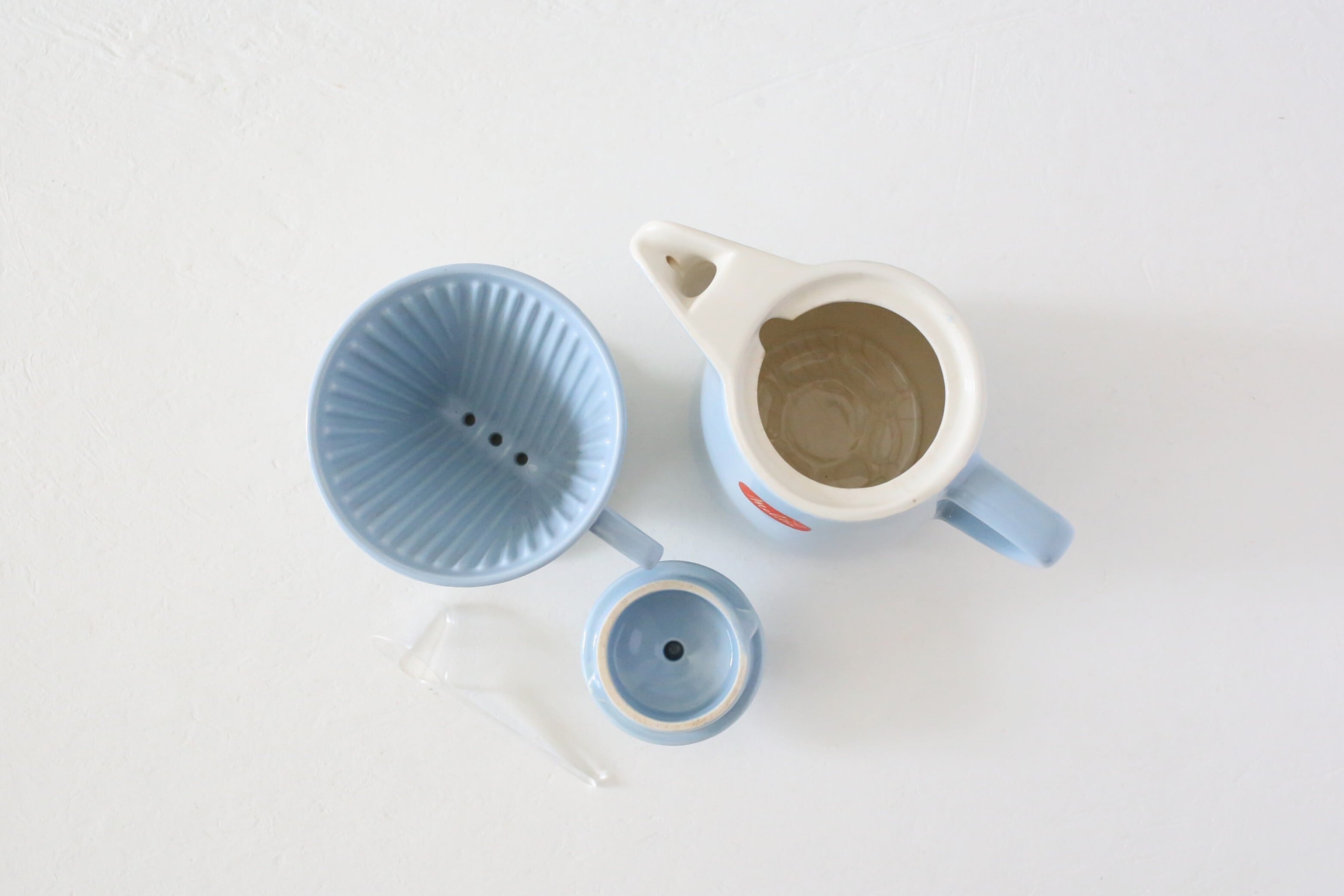 ドイツ ヴィンテージ Melitta メリタ 陶器 ライトブルー ポット