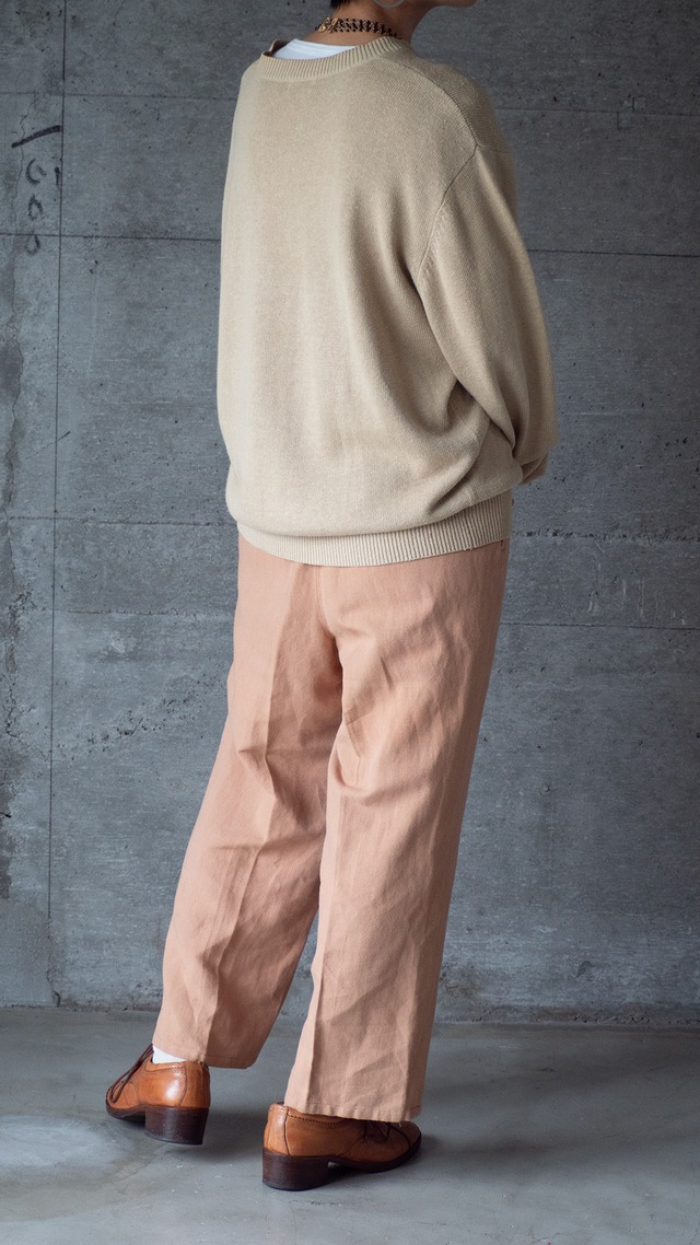 "PARK MILLER" 1990s Linen cotton 2tuck trousers