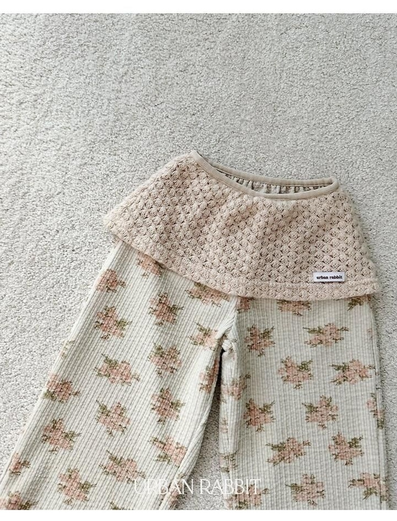 アーバンラビット / URBAN RABBIT / ニットラップ花柄パンツ / 韓国子供服 / ジュニア / 26winter〖取寄〗*JS~JM*