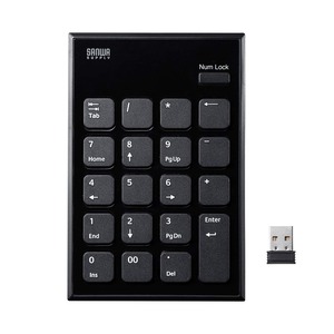 【新着特価】サンワサプライ ワイヤレステンキー USB A接続 パンタグラフキー ブラック NT-WL21BK