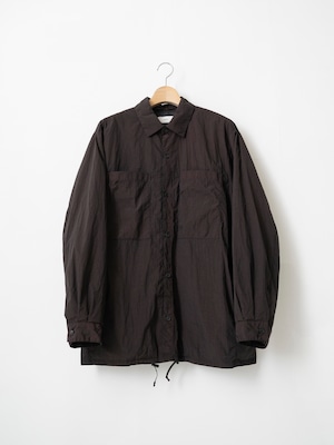 ATON　10th ANNIVERSARY HAND DYE NYLON POCKET SHIRT JACKET　BROWN　JKAGSW0704