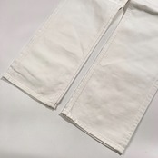 タグ付き MARGARET HOWELL マーガレットハウエル EDWIN エドウィン ホワイト デニムパンツ バックベルト サイズ W28/サスペンダーボタン