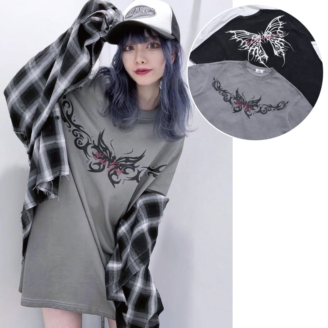 WASH BUTTERFLY BIG Tシャツ | VOLCAN&APHRODITE 公式通販