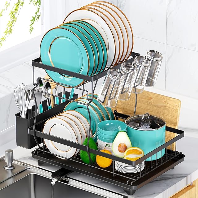 水切り かご 水切りラック ディッシュラック304ステンレススチールディッシュラックハンギングディッシュラック単層キッチン乾燥ラック収