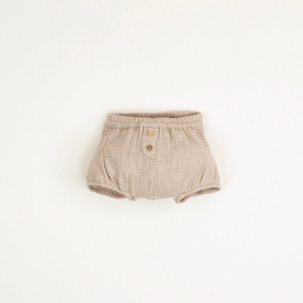 12-18m】Popelin / Organic Culotte With Placket (sand) SS23 | amie