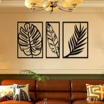 メタルウォールアート 植物の葉の壁アート 金属の壁のサイン 美的な壁の装飾