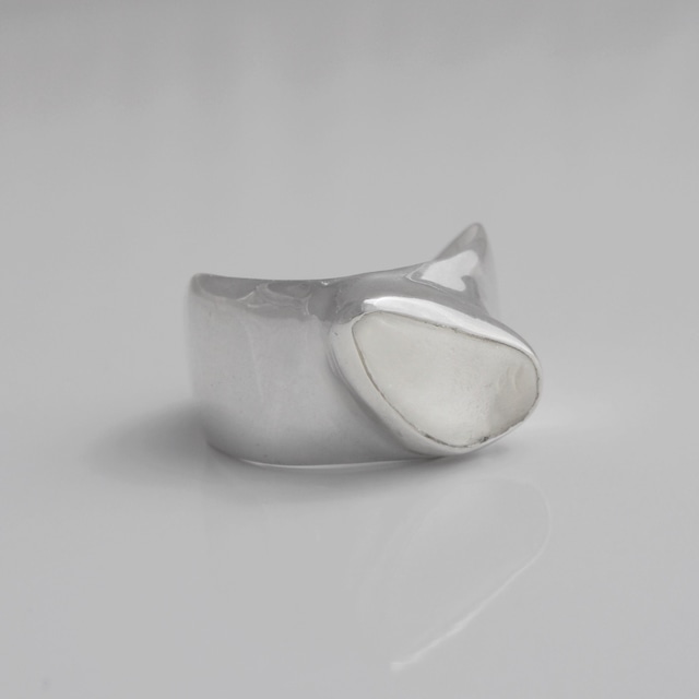 Horizon / Sea Glass Ring Wide