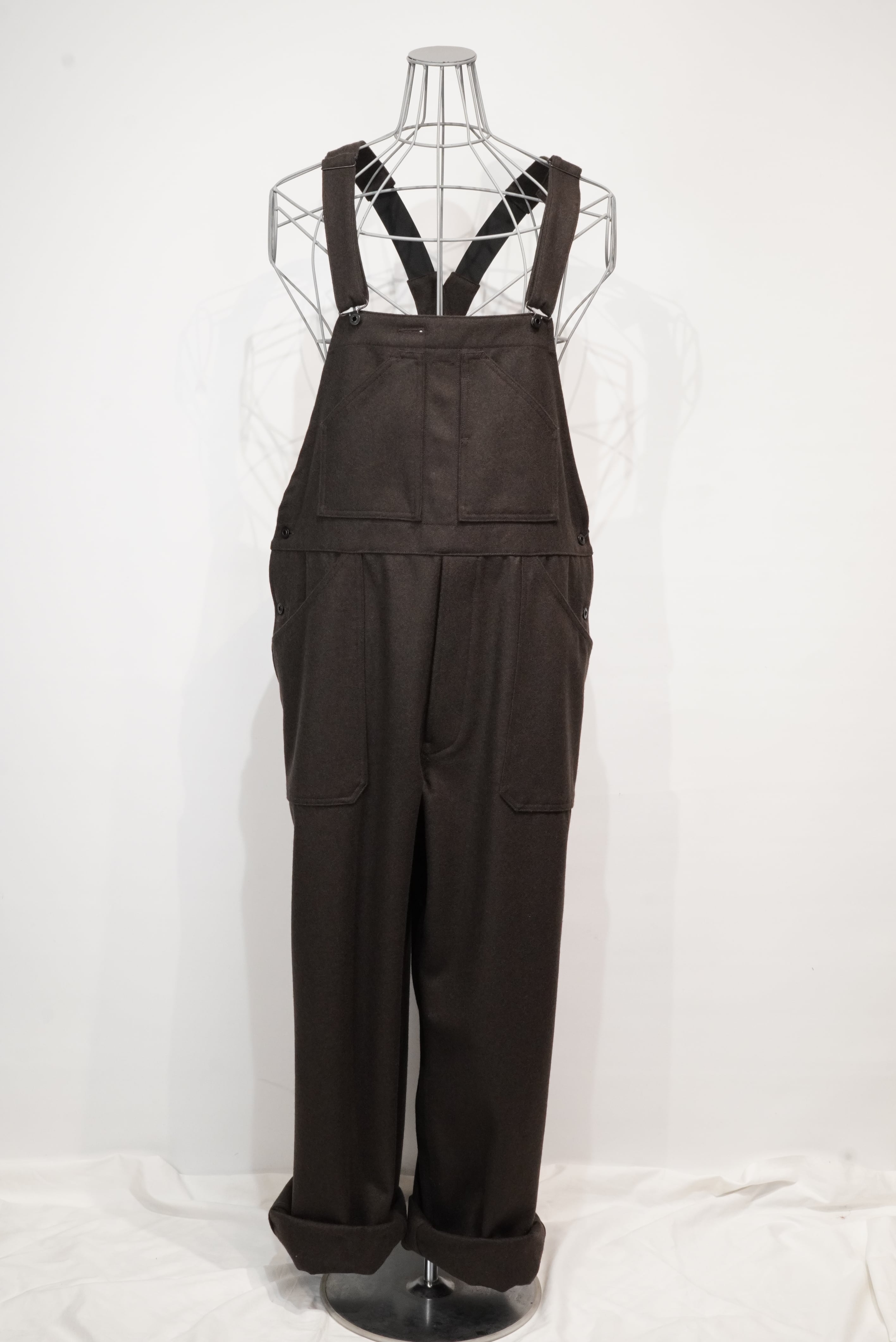 Nigel Cabourn OX'ed Silver / Coal Miner Dungarees B.Cloth All-in-one   (221106)