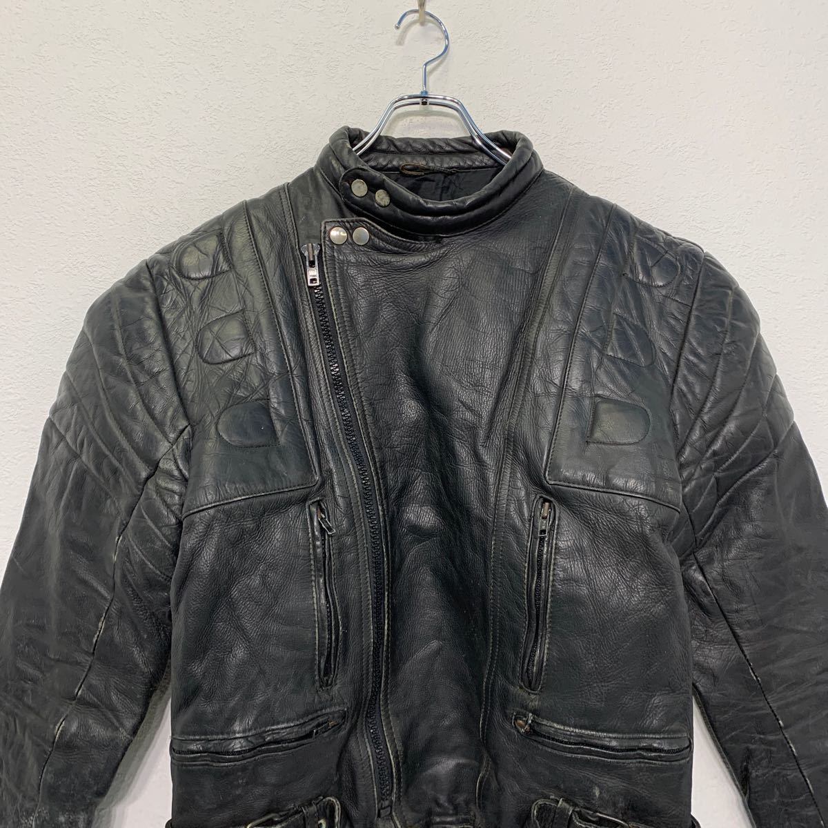 レザー ジャケット XL〜 ブラック 革ジャン ライダース 古着卸 