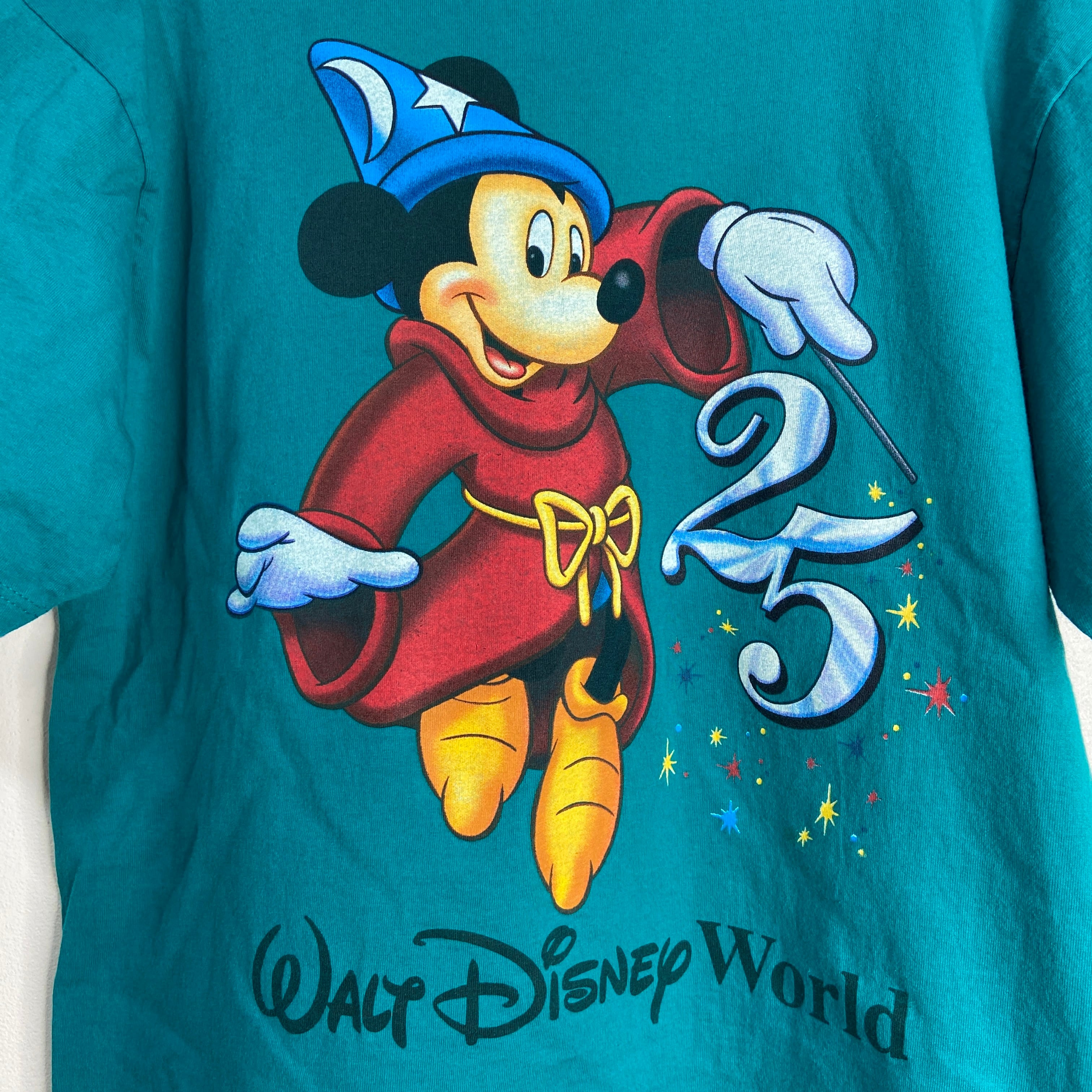 希少 90s Disney USA製 ミッキー プリント Tシャツ キャラT