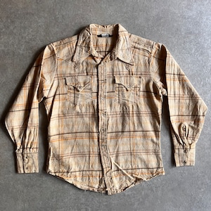 1970s Mc MURRAY L/S Western Shirt L