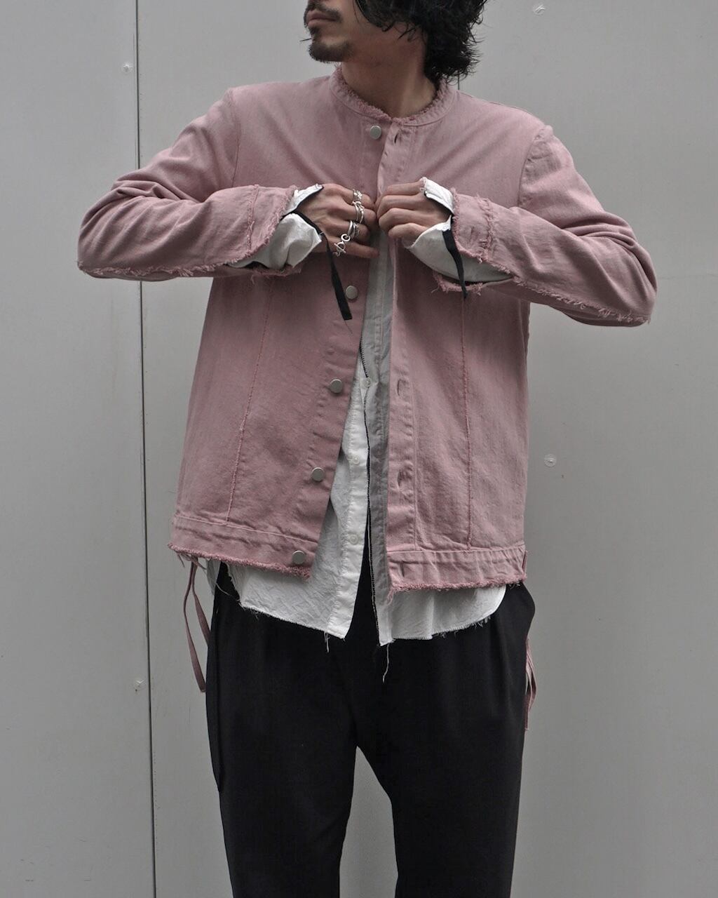 ASKYY / GRUNGE DENIM JACKET / PINK DYE | ASKYY TOKYO FLAGSHIP
