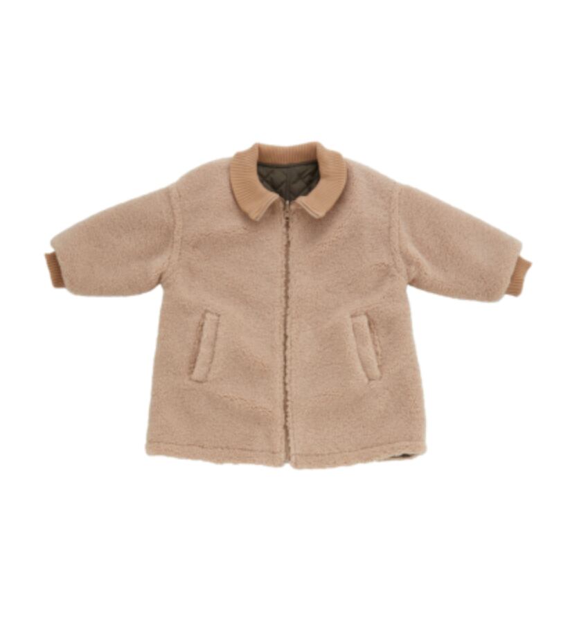 OCEAN&GROUND(オーシャン&グラウンド) / リブカラーリバーシブルコート / ベージュ / 110-140cm