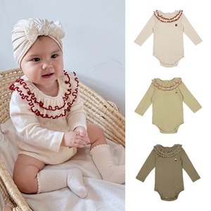 【秋作】フリル襟ロンパース　全3色