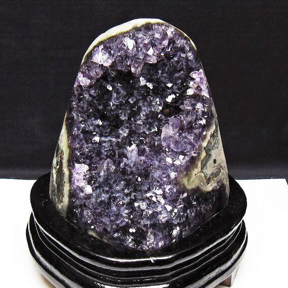 1.1Kg アメジスト クラスター ウルグアイ産 原石 amethyst 一点物 台座付属 182-7962