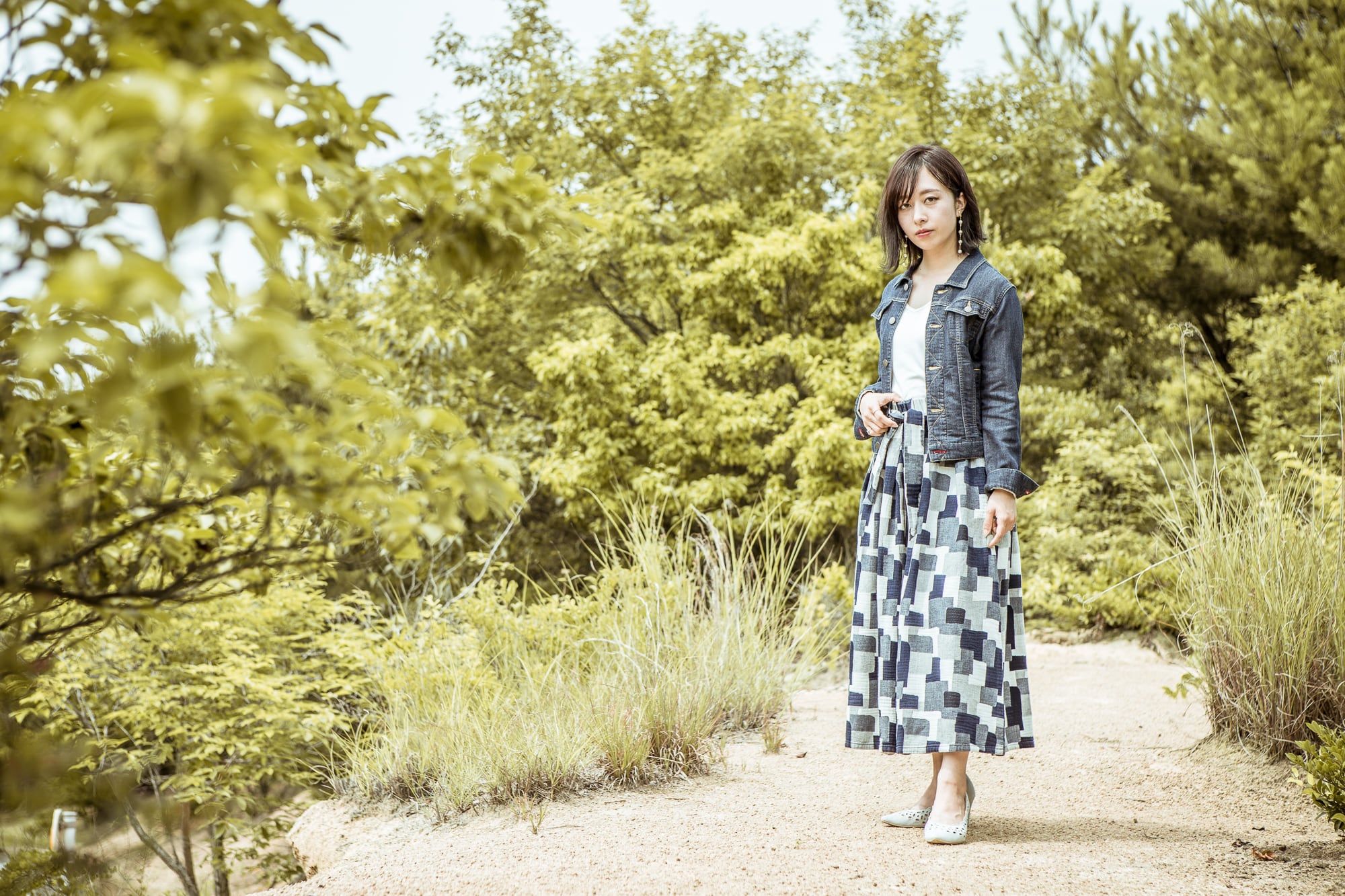 パッチワークタックロングスカート | EDGE OF LINE｜ONLINE STORE