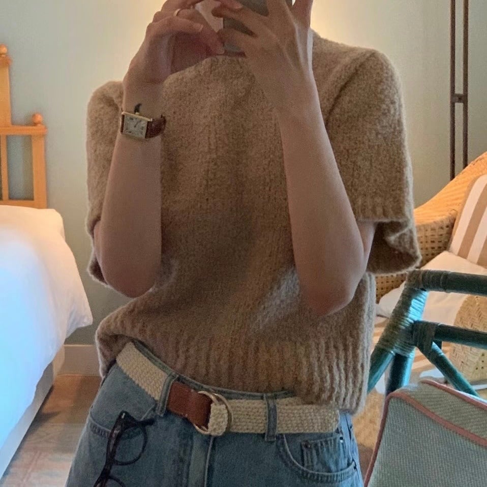 moco moco knit /beige (即納商品)