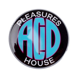 【PLEASURES/プレジャーズ】ACID HOUSE ENAMEL PIN ピンバッチ / BLACK