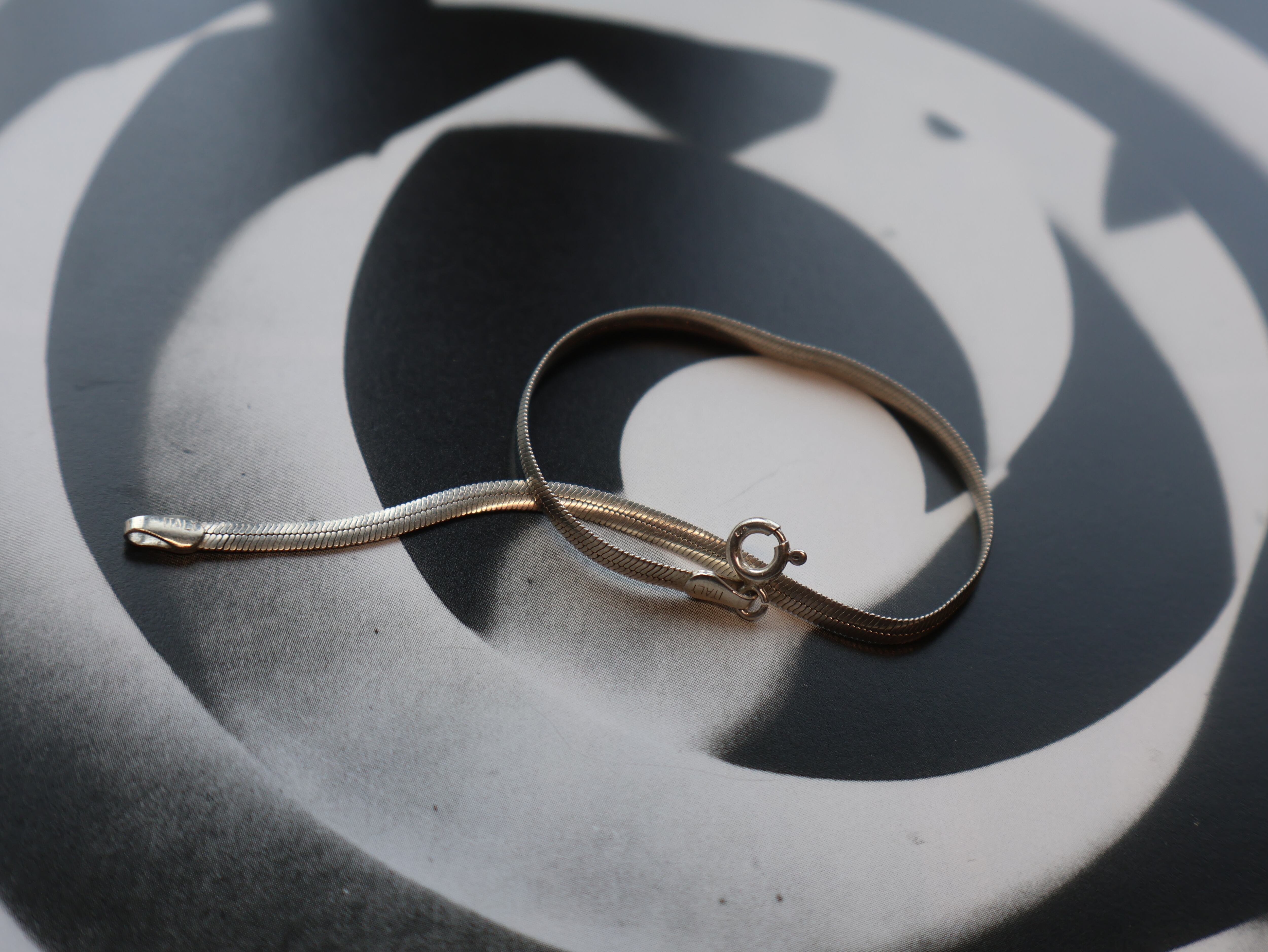 Italian vintage snake chain bracelet silver 925 | The Boîte de Pandora