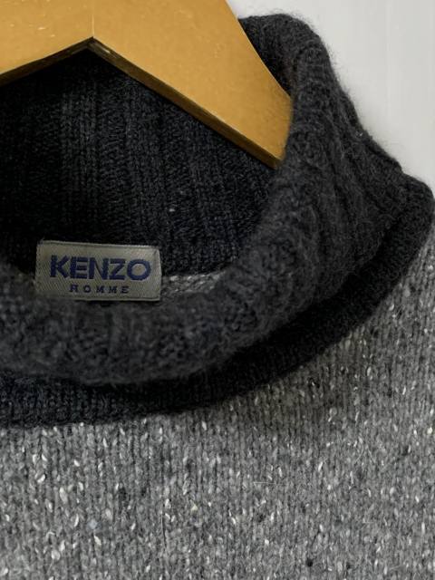 1990's Monotone Knitting Design Turtle Neck Sweater "KENZO"