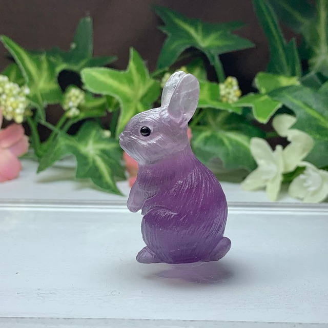 14.フローライトうさぎ・インテリア