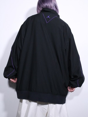 ”JORDAN”  purple piping t design double- zip track jacket
