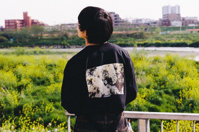 Barcode/Photo Long Sleeve T-shirt (Black) 