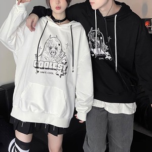 【予約】2c's retro girly print big hoodie
