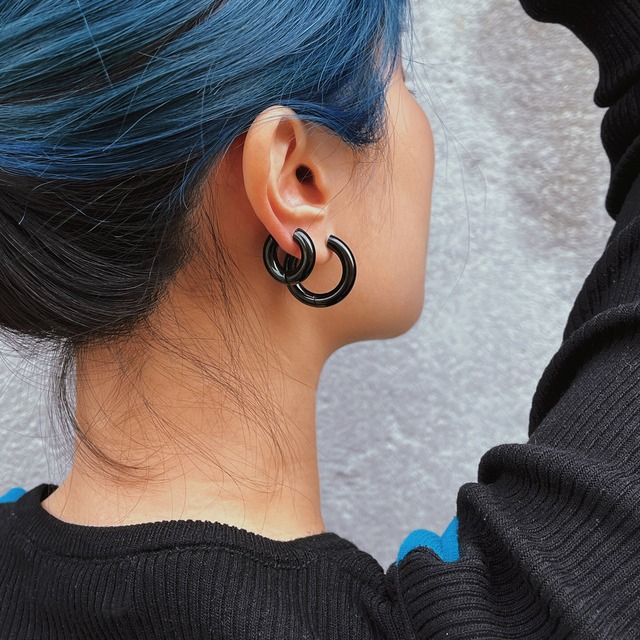 【ANNIVERSARY ACCシリーズ】★耳飾り★ 3color 4サイズ ピアス アクセサリー ユニセックス 小物 シンプル 個性的