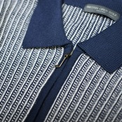 embroidery design half zip knit polo