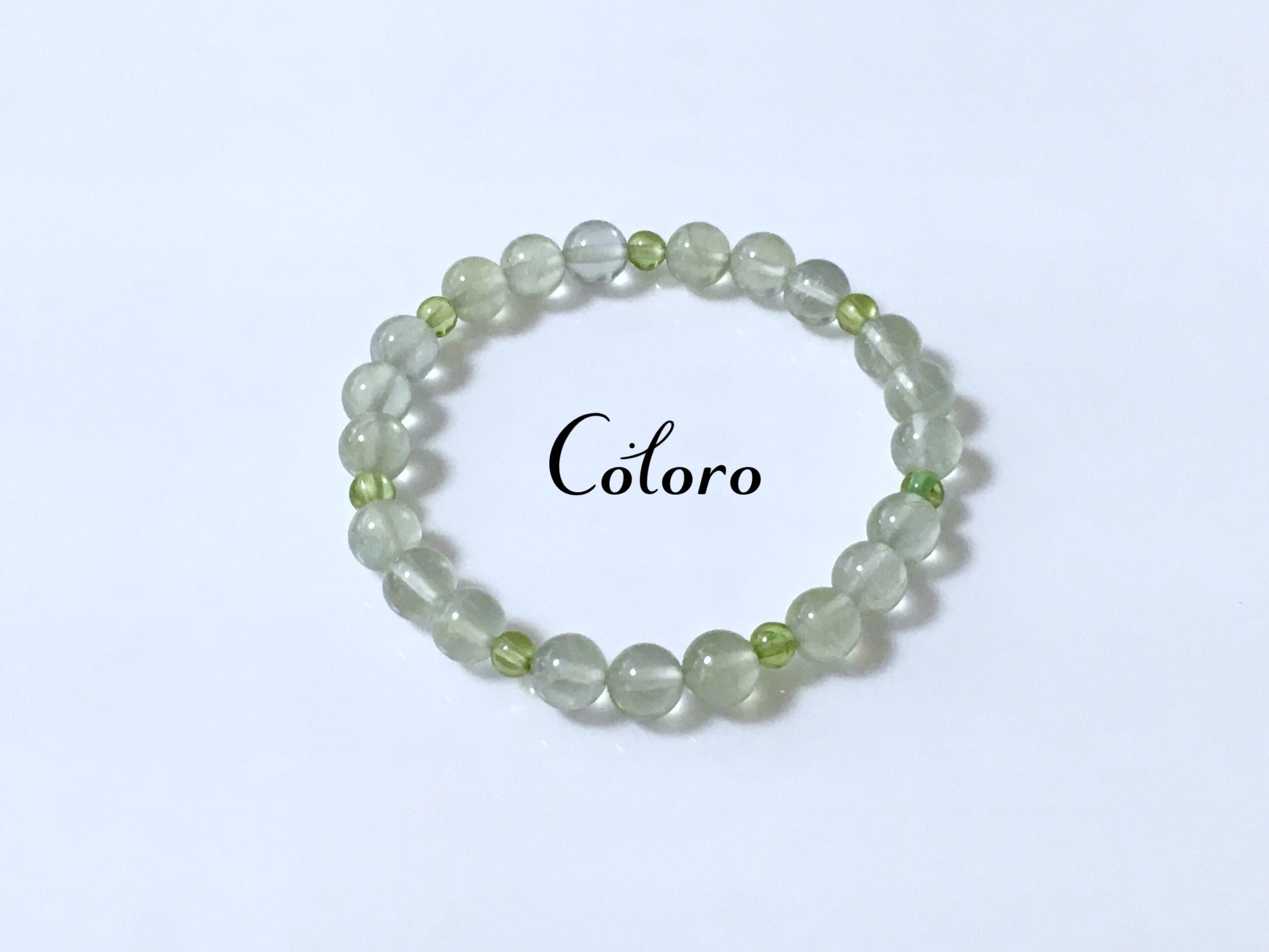 ☆プレナイト・ペリドット☆4mm天然石9種類の中から1種類を選択出来ます☆誕生石☆天然石☆ハンドメイド☆ブレスレット☆パステルカラー☆グリーン☆オリーブ☆緑☆