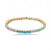 【Ice60】Rainbow Tennis Chain Bracelet(3mm)