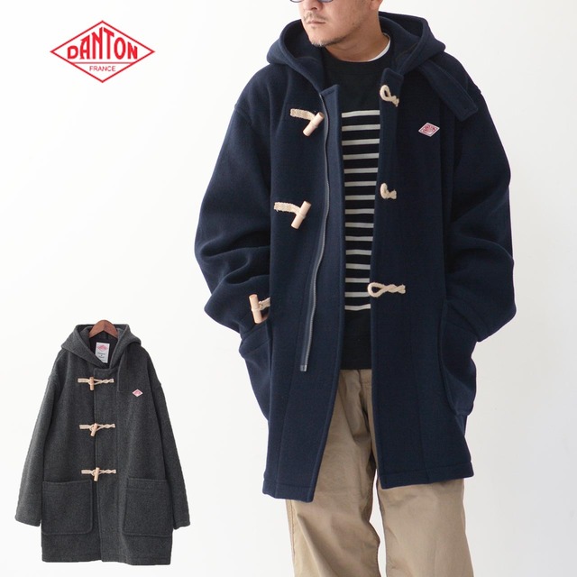 DANTON [ダントン] M's WOOL LIGHT PILE DUFFLE COAT  [DT-A0390WLP] ウールライトパイル ダッフルコート・ミドル丈ダッフルコート・ワイドコート・フードコート・アウター・メンズ・男性用・MEN'S [2023AW]