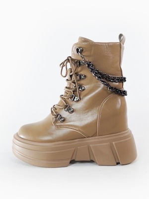 2WAY CHAIN SHORT BOOTS BRN