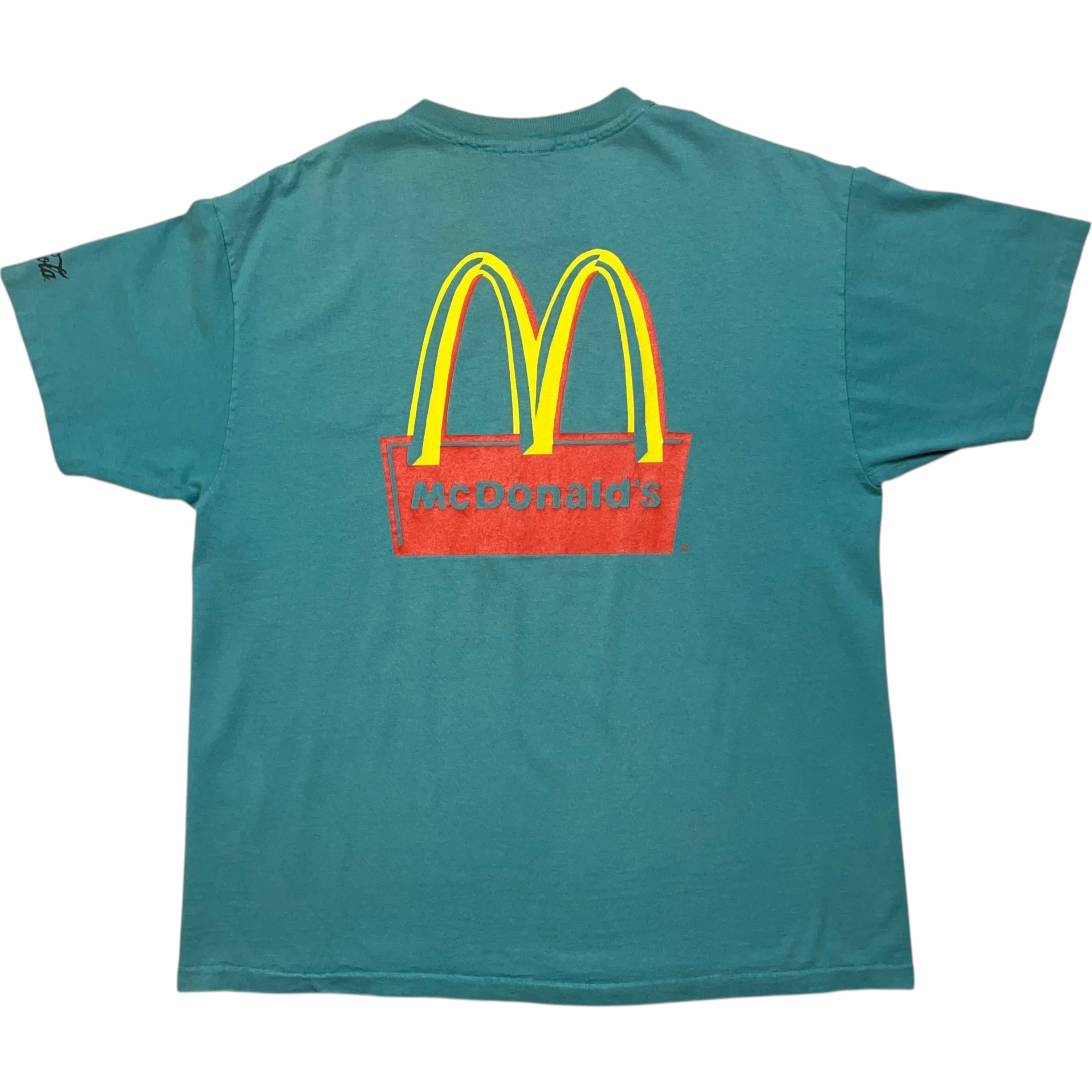 《XL》 unknown Tシャツ McDonald's マクドナルド 企業Tシャツ 両面プリント シングルステッチ 90年代 vintage no.7401