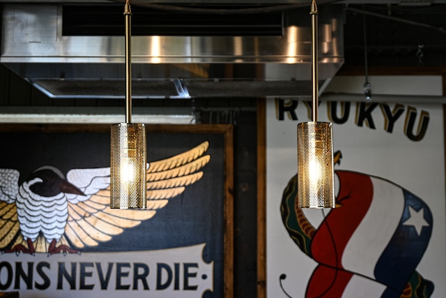 INDUSTRIAL style goldmeshshade pendantlight