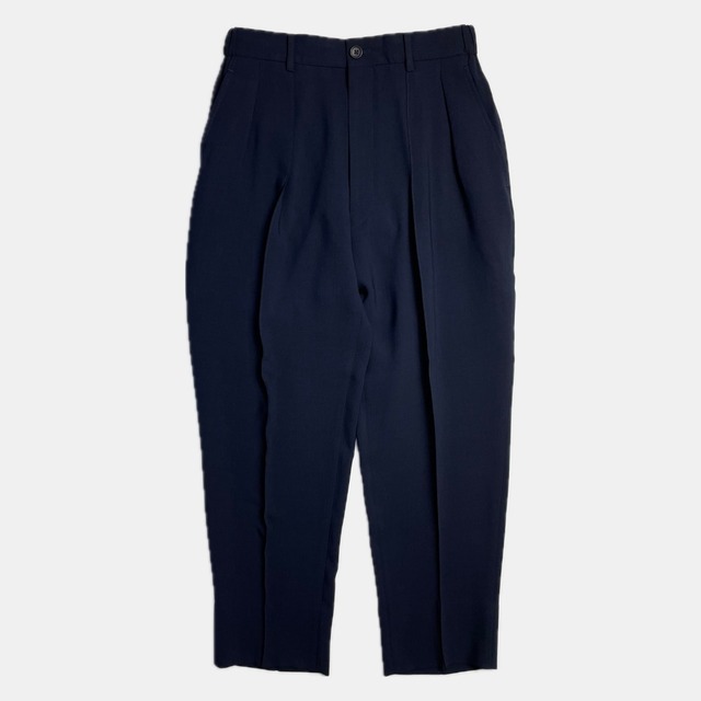 【RAINMAKER】MELANGE TWILL SHIRRING TROUSERS_NAVY