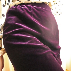 ベロアストレートスカート パープル