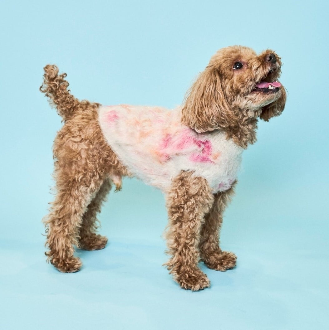 LAME SHAGGY JAQUARD KNIT-PINK