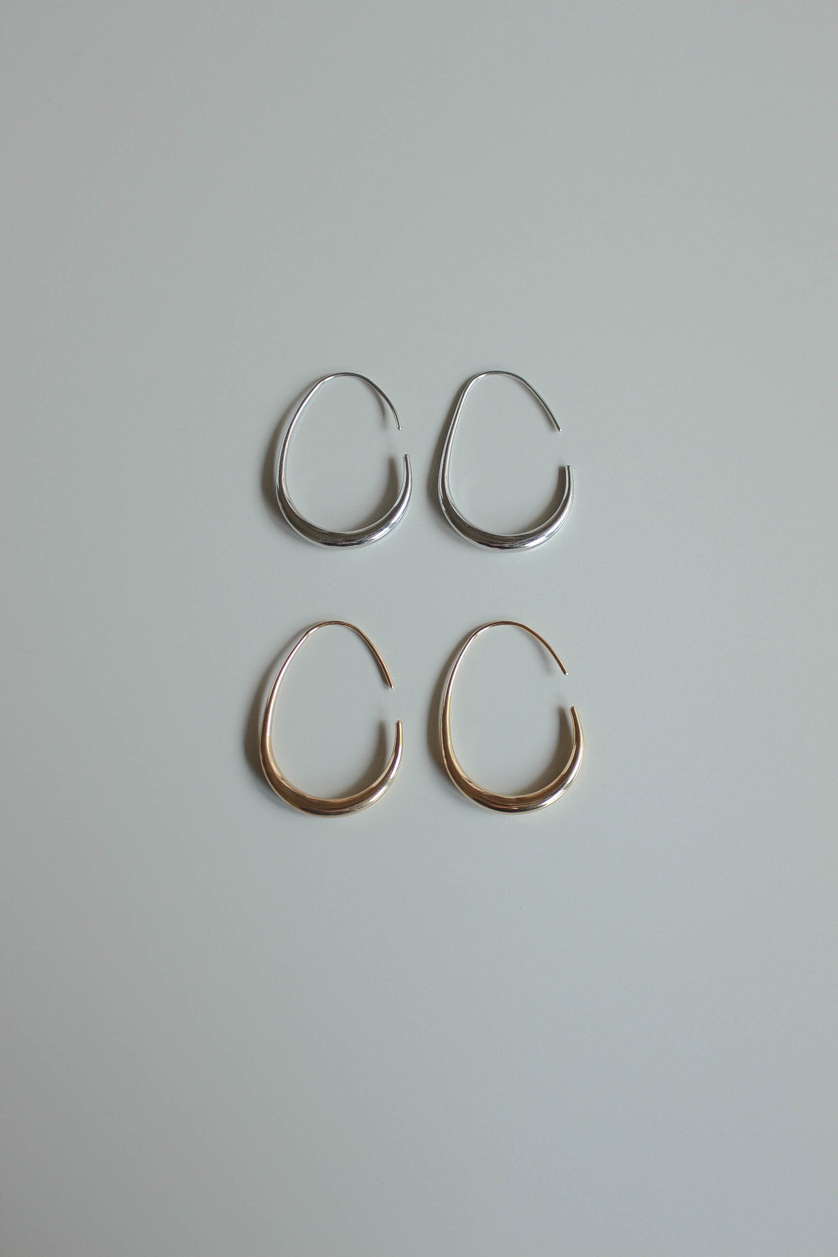 Oval Hook Pierce | ebine(エビネ)|金属アレルギー対応アクセサリー