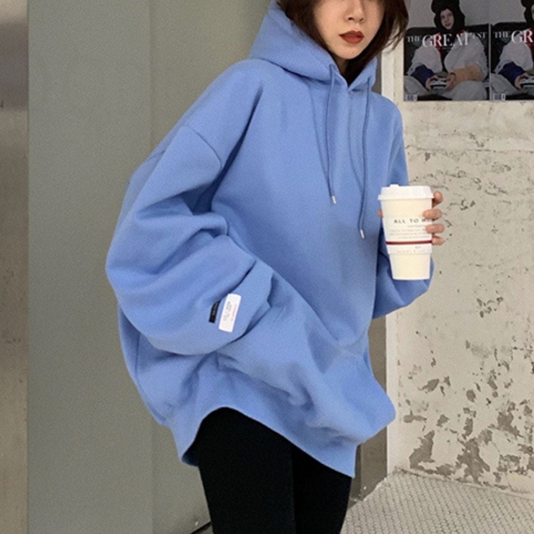 オーバーサイズ フーディー プルオーバー パーカー レディースファッション 雪紡 Chiffon シフォン