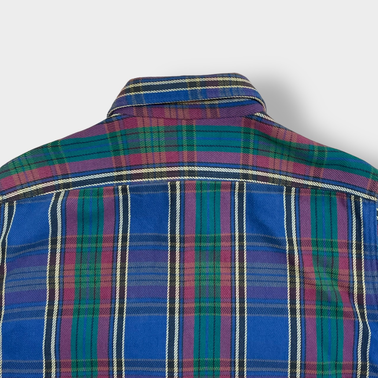 【PRIVATE PROPERTY】70s 80s USA製 フランネルシャツ ネルシャツ ヘビーネル 長袖 チェック カジュアルシャツ フラップポケットM ヴィンテージ  US古着