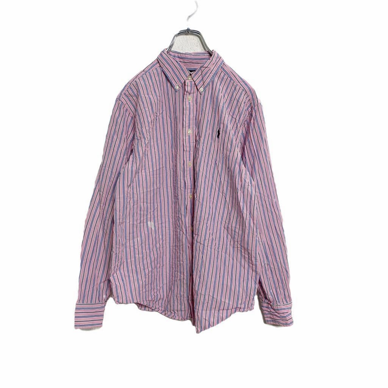 RALPH LAUREN 長袖シャツ キッズ L 14-16 ホワイト ブルー ピンク 