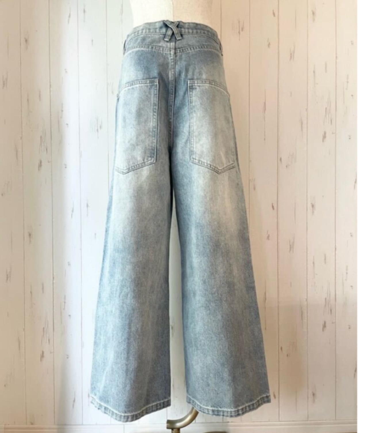 ルスポレ ブラシワイドデニムパンツ