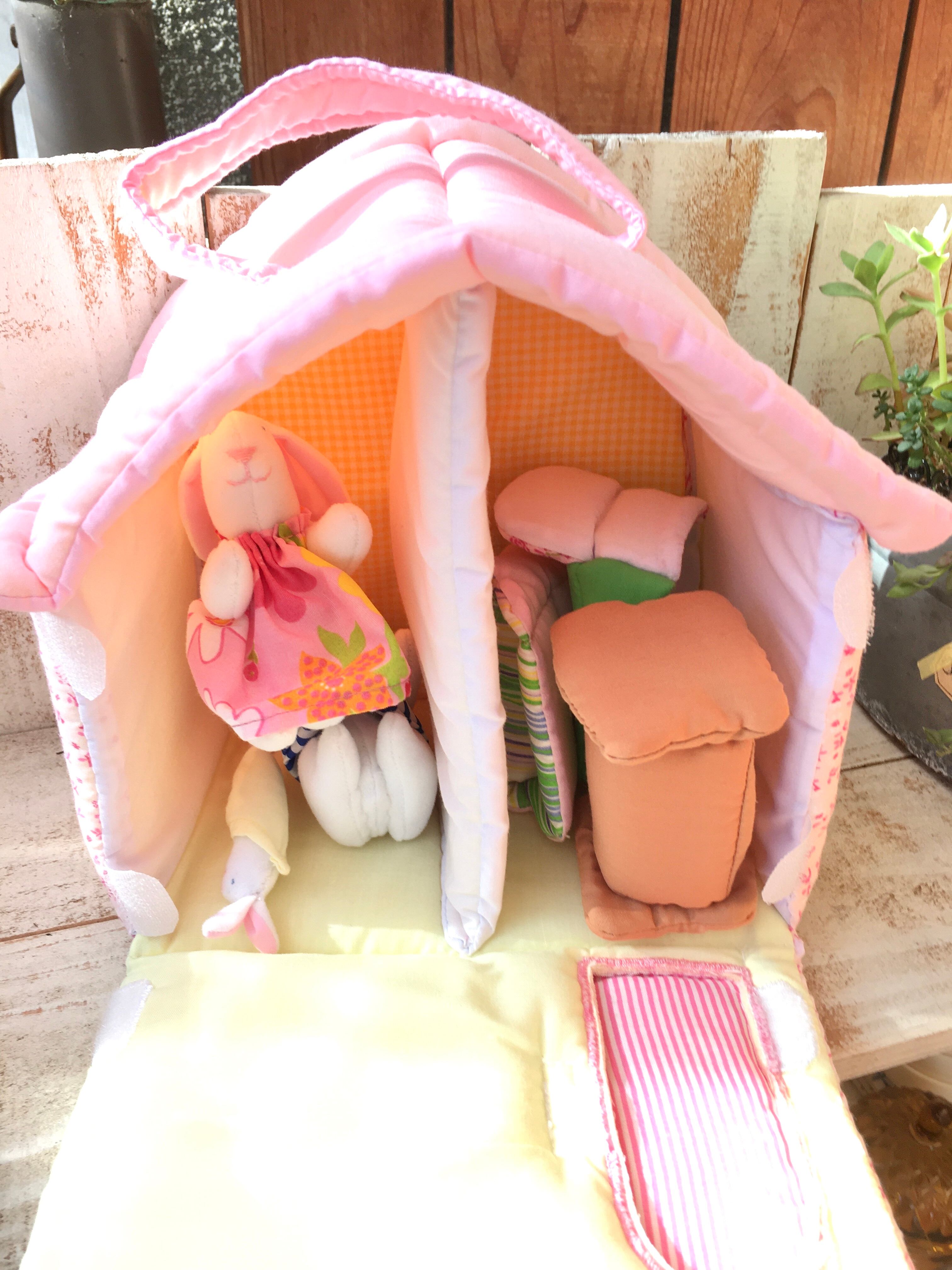 うさぎのファブリックドールハウス | 雑貨とラッピングPetitcadeux-tonton