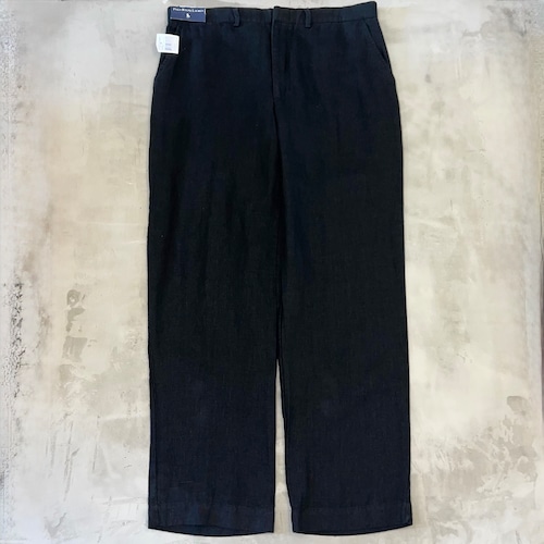 “タグ付き新品”Polo Ralph Lauren "PROSPECT PANT" Black 100% Linen Slacks