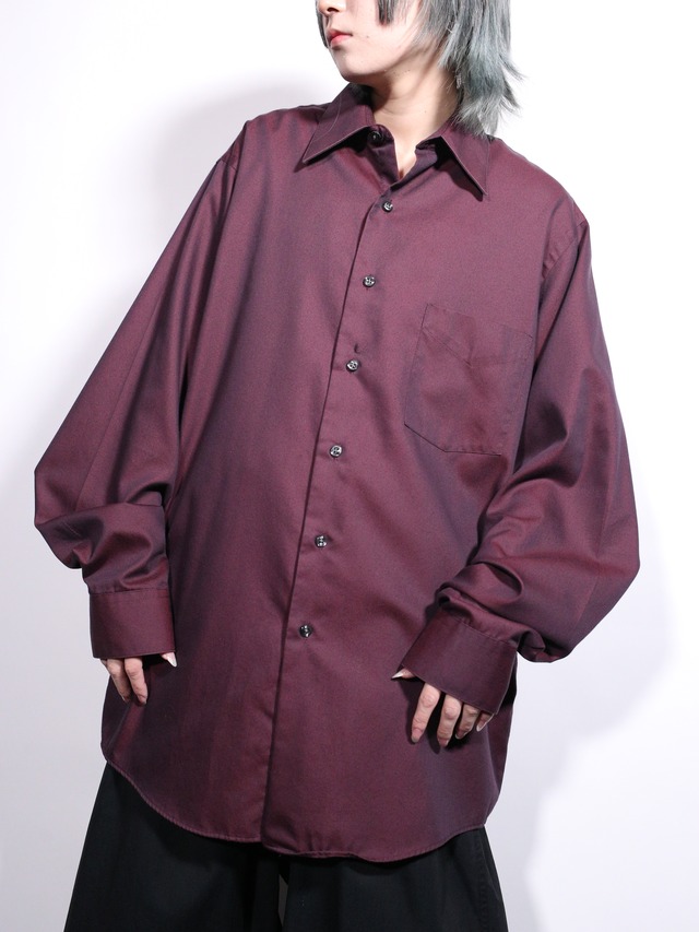 burgundy color oversize drapery shirt