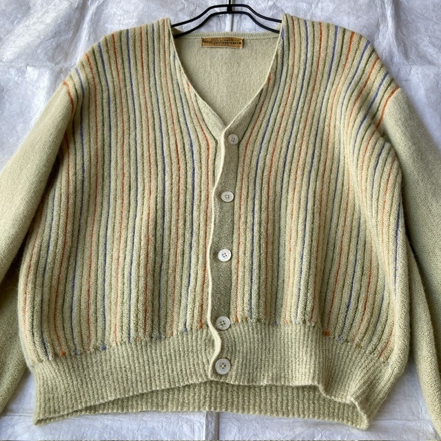 LEMMERMAYER カーディガン 60s〜70s アルパカ100% クリーム オーストリア製 ヴィンテージ古着 画像2