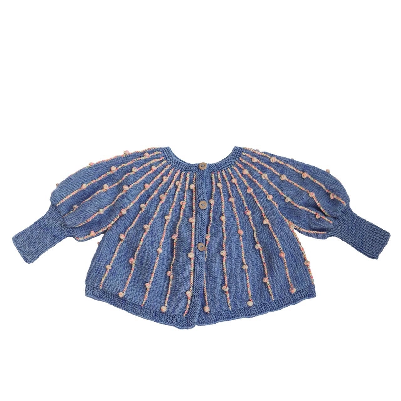 送料無料 kalinka/Marion Cardigan-Sky/Pink Speckles