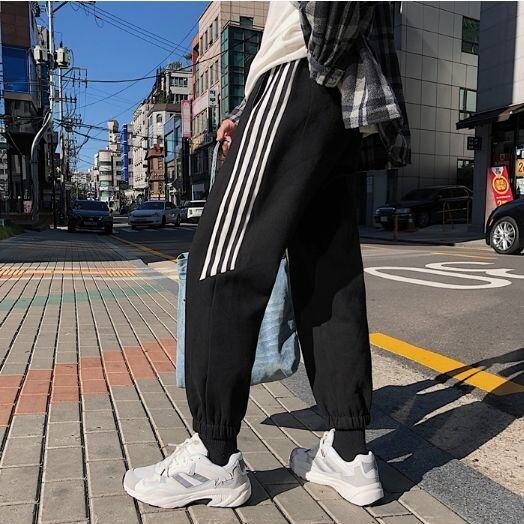 全3色 スウェット カジュアル サイドライン メンズ 韓国風